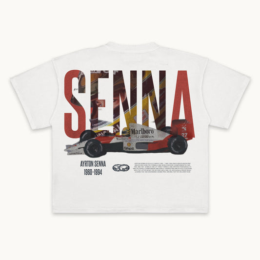 Ayrton Senna Legacy Tee – Premium 260 GSM Terry Cotton