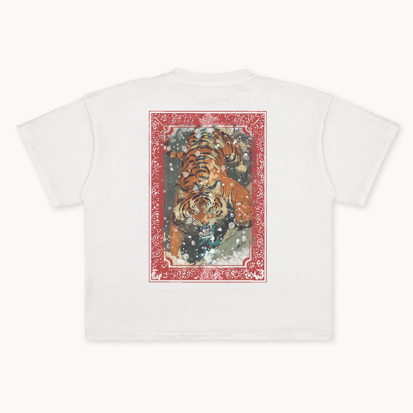Tiger Spirit Oversized T-Shirt – 260 GSM Heavyweight Terry Cotton | Premium Streetwear Tee by Costan